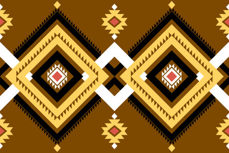 Ethnic boho seamless pattern. Tribal pattern. Folk motif. Textile rapport.のイラスト素材