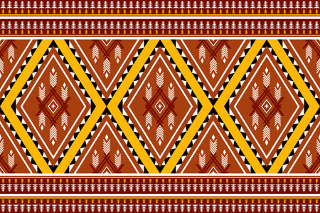 Geometric ethnic pattern traditional Design for background,carpet,wallpaper,clothing,wrapping,Batik,fabric,Vector illustration embroidery style.のイラスト素材