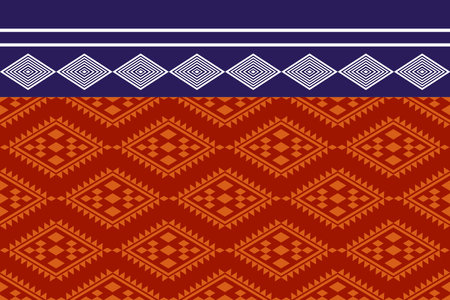 Geometric seamless ethnic pattern. Geometric ethnic pattern can be used in fabric design for clothes, wrapping, textile, embroidery, carpetのイラスト素材