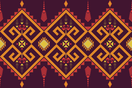 Geometric ethnic oriental seamless pattern. Can be used in fabric design for clothing, textile, wrapping, background, wallpaper, batik, carpet, embroidery styleのイラスト素材