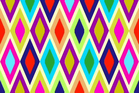 ikat abstract seamless pattern. ikat abstract style. ikat pattern design for background, wallpaper, textile, fabric, clothing, embroideryのイラスト素材
