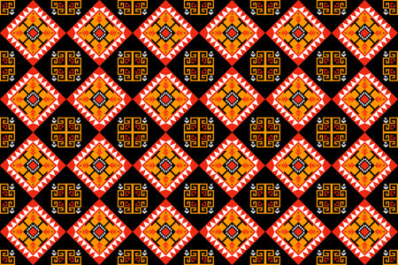 Geometric ethnic pattern. Geometric ethnic pattern, Native American tribal fabric design for...