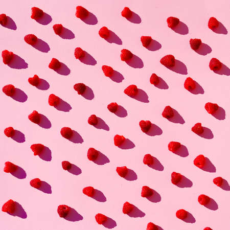 Fresh and sweet raspberries background.の写真素材