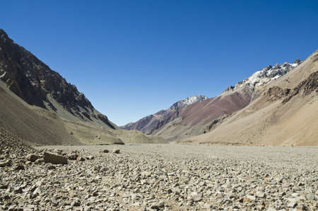 Route to top of Aconcaguaの写真素材