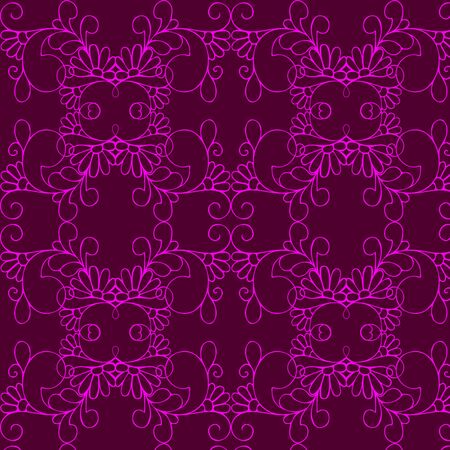 Floral seamless pattern, modern vector graphic.のイラスト素材