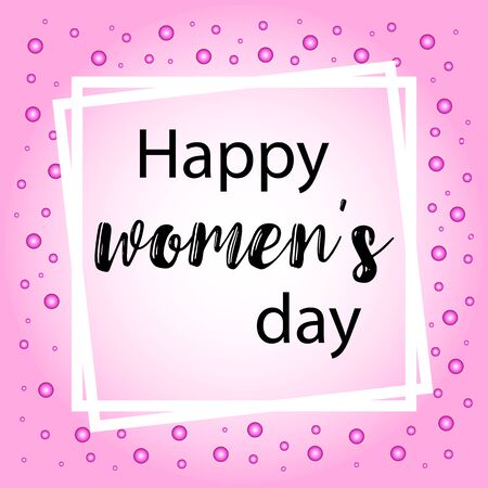 Elegant greeting card design for Happy Women's Day celebration.のイラスト素材