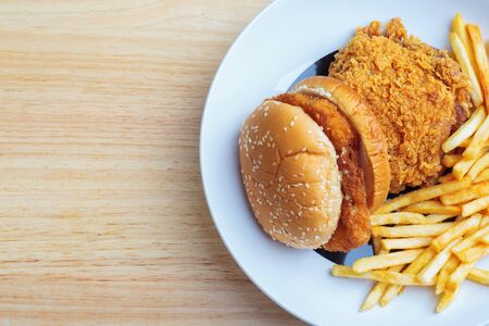 Fast food - High calories food concept