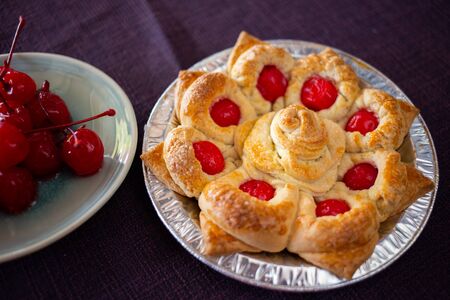 Cherry, Home made cherry pie.の写真素材