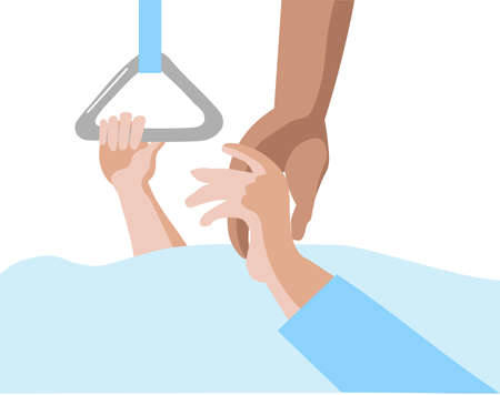 helping hand to the sick stock illustration vectorのイラスト素材