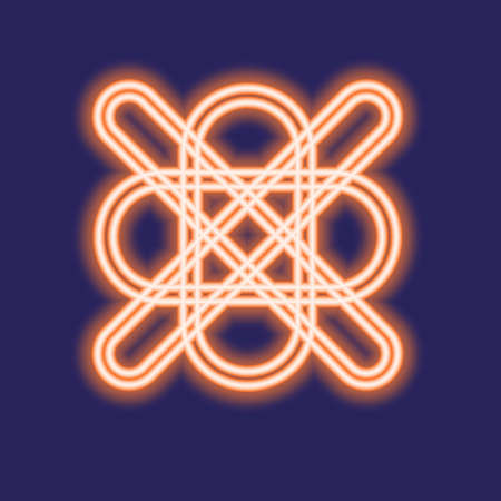 Abstract neon geometric pattern with lines.Vector graphic.のイラスト素材