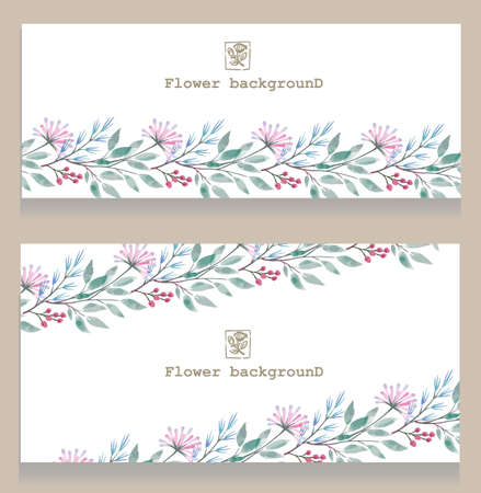 Greenery, succulent and branches Wedding Invitation card, save the date, thank you, rsvp template. Vector.のイラスト素材