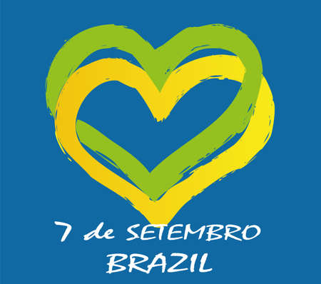 Brazilian Independence Day Logo 7 de setembro. National Holiday in Brazil. Celebration vector illustration.のイラスト素材
