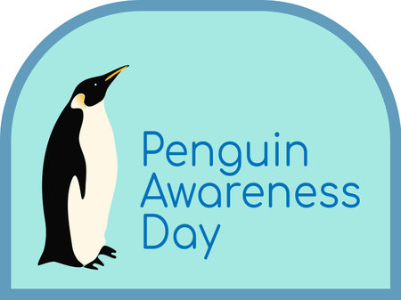 National Penguin Day vector. Good for national penguin day celebration. flat design. flyer design. flat illustration.のイラスト素材