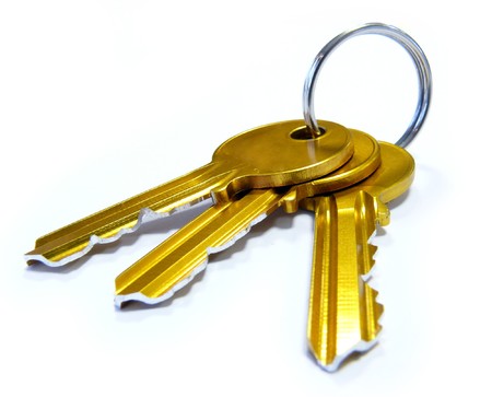 3 Golden keys on keyring