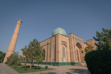 View to Abubakr Kaffal-Shashi mausoleum part of Hazrati Imam ensemble complex.の写真素材