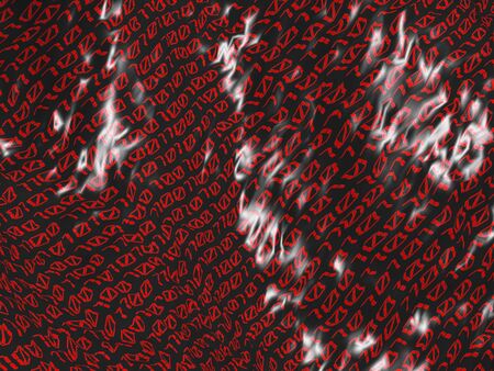Digital code. 3d
