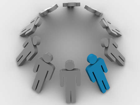 Silhouette of the person. 3dの写真素材