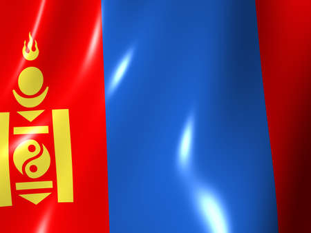 Mongolia. National Flagの写真素材