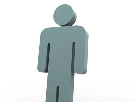 Silhouette of the person. 3dの写真素材