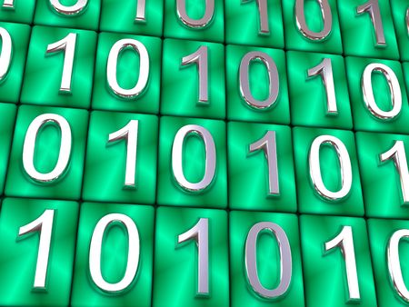 binary code. 3d