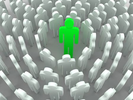 Silhouettes of people. 3dの写真素材