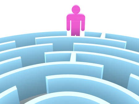 Three-dimensional graphic image. Labyrinth. 3dの写真素材