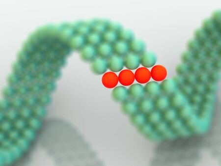 gene in DNA. 3d 