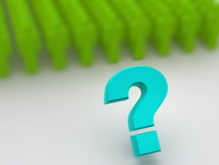 man and question. 3dの写真素材