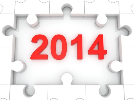 Happy New Year 2014. 3d