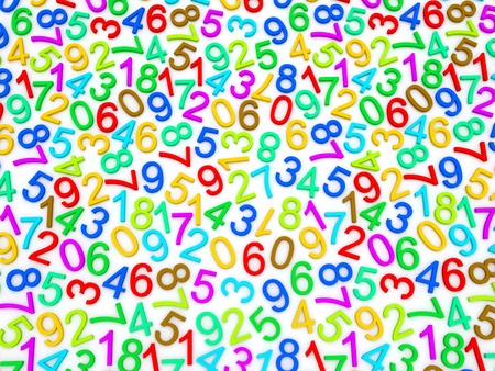 Background of numbers  from zero to nine 