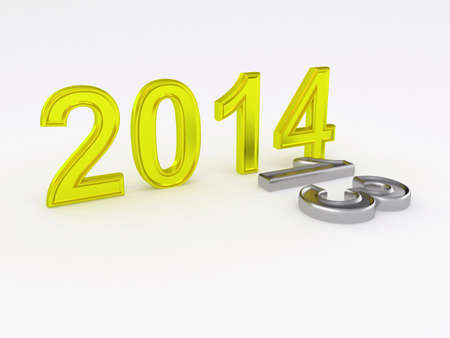 Happy New Year 2014  3dの写真素材
