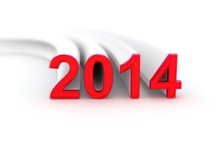 Happy New Year 2014  3dの写真素材