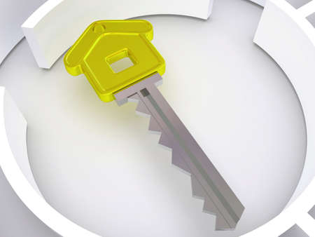 Key to labyrinth  3dの写真素材
