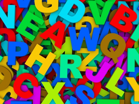 letters of the English alphabet  backgroundの写真素材