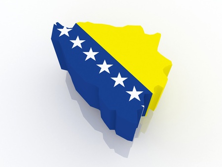 Map of Bosnia and Herzegovina  3dの写真素材