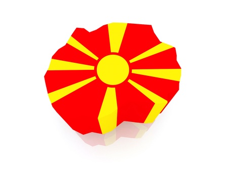 Map of Macedonia  3dの写真素材