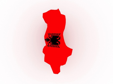 Map of Albania  3dの写真素材