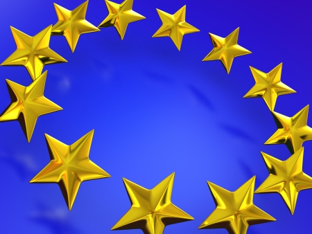 Stars of the European Union  3dの写真素材