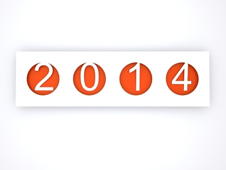 Happy New Year 2014. 3dの写真素材