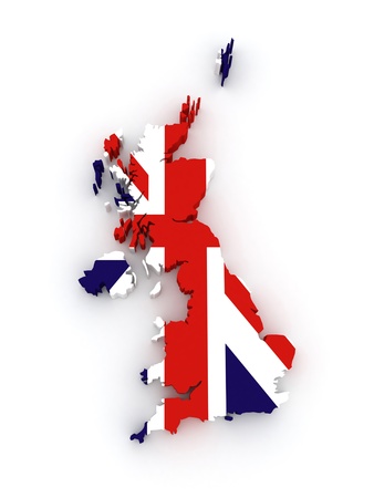 Three-dimensional map of England. 3dの写真素材