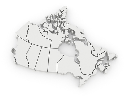 Three-dimensional map of Canada. 3dの写真素材