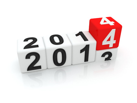 Happy New Year 2014. 3dの写真素材