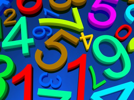 numbers. from zero to nine.の写真素材