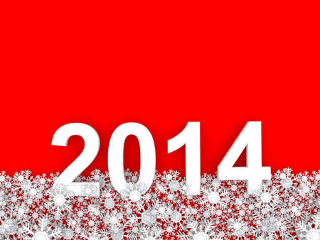 Happy New Year 2014. 3dの写真素材