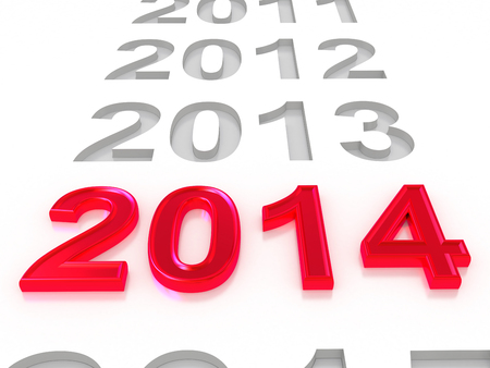 Happy New Year 2014. 3dの写真素材