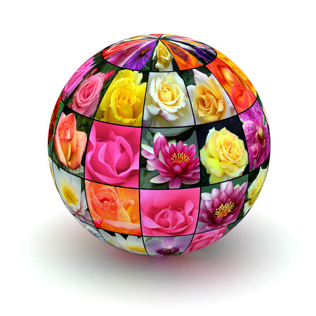 Planet flowers. 3dの写真素材