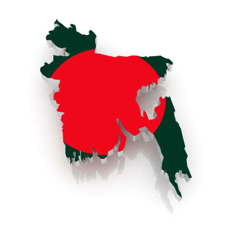 Map of Bangladesh. 3dの写真素材