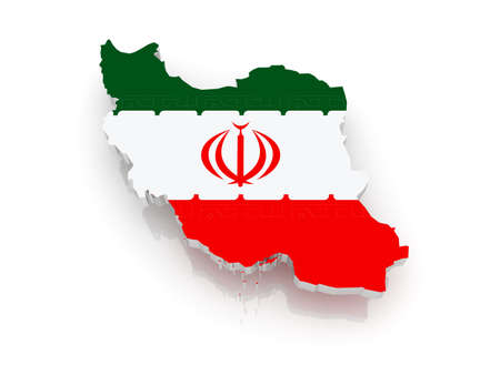 Map of Iran. 3dの写真素材