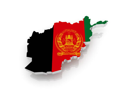 Map of Afghanistan. 3dの写真素材