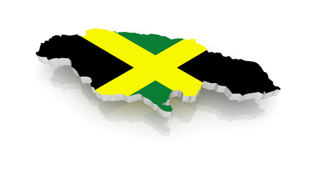 Map of Jamaica. 3dの写真素材